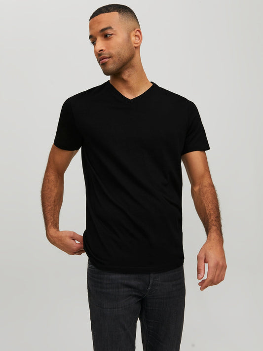 JJEORGANIC BASIC TEE SS V-NECK NOOS