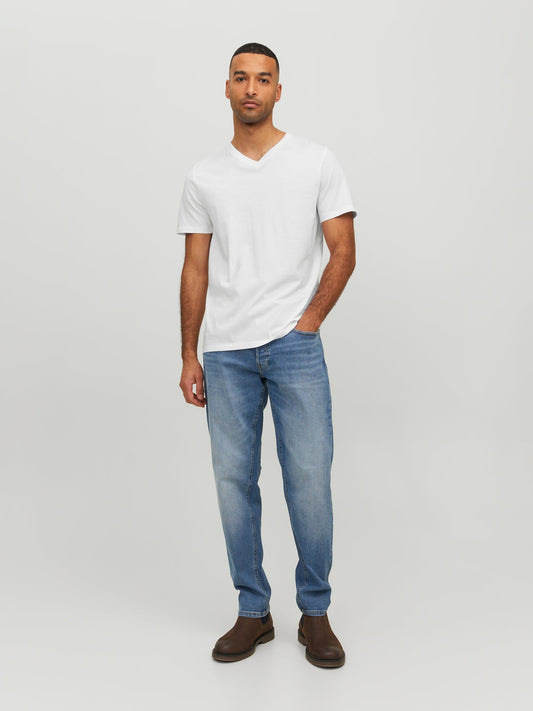 JJEORGANIC BASIC TEE SS V-NECK NOOS