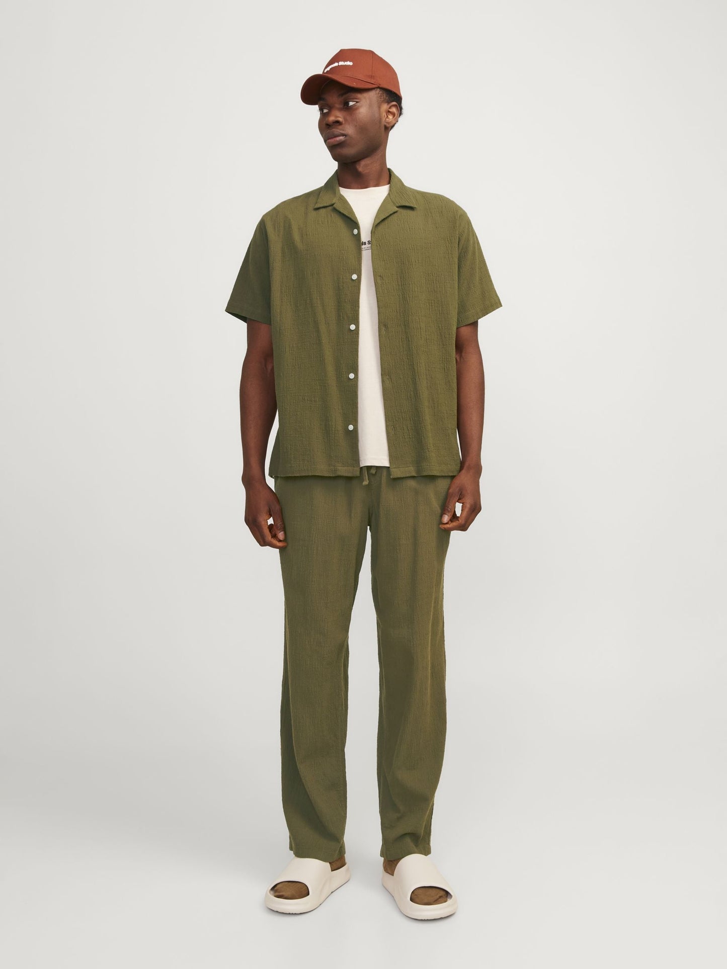JORLUKE CRINKLE RESORT SHIRT SS SN