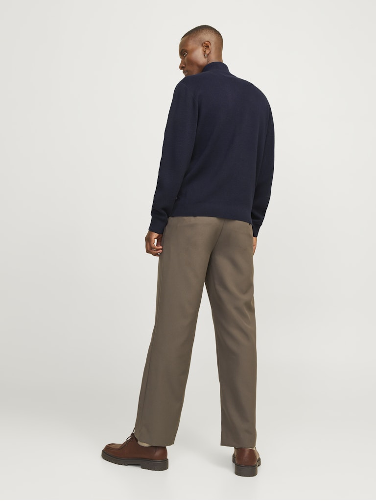 JPRBLAMILANO STITCH KNIT HALF ZIP SN