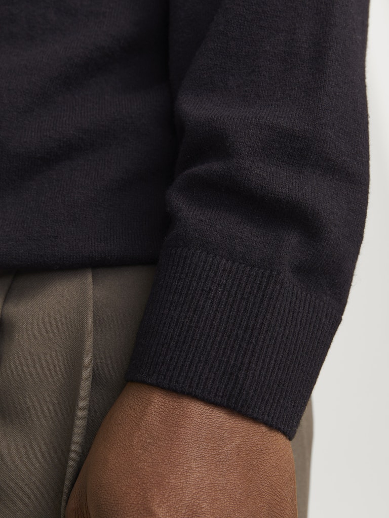 JJEEMIL KNIT POLO HALF ZIP LS NOOS