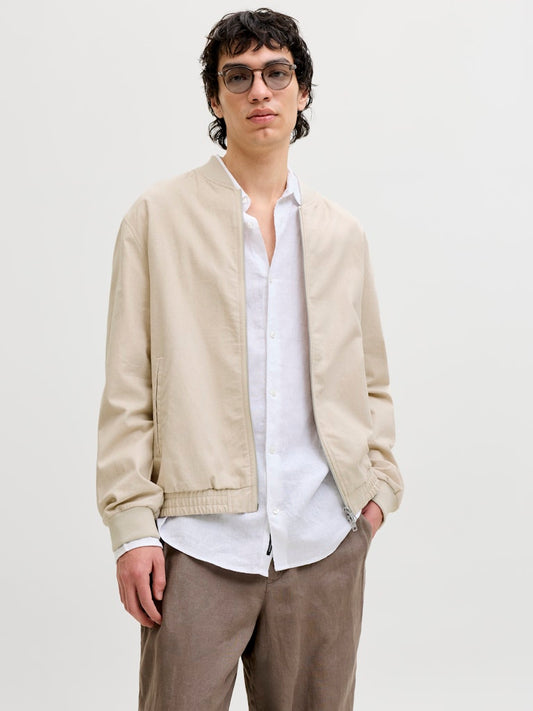 JPRBLALEISTER-LINEN-BLEND-BOMBER-JKT-LN