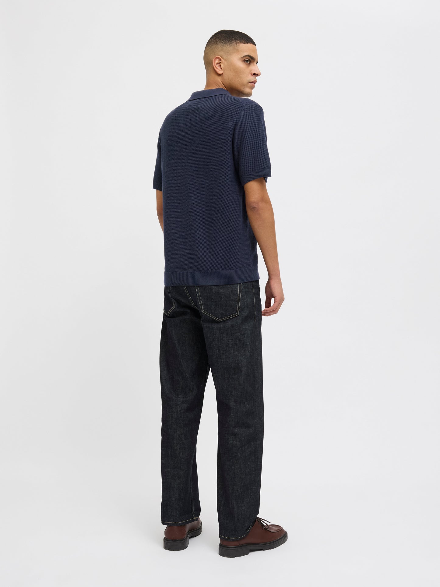 JPRCCEASTON KNIT SPLIT NECK SS SN