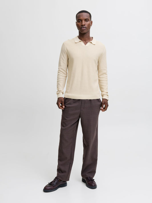 JPRBLAEASTON KNIT SPLIT NECK LS SN