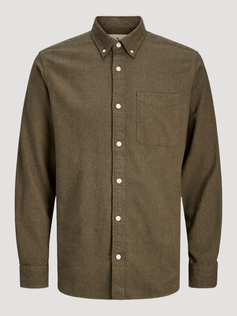 JPRBLUBROOK TWILL SOLID L/S SHIRT LN
