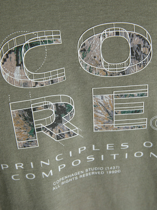 JCOSTANCE FRONT TEXT TEE SS CREW NECK