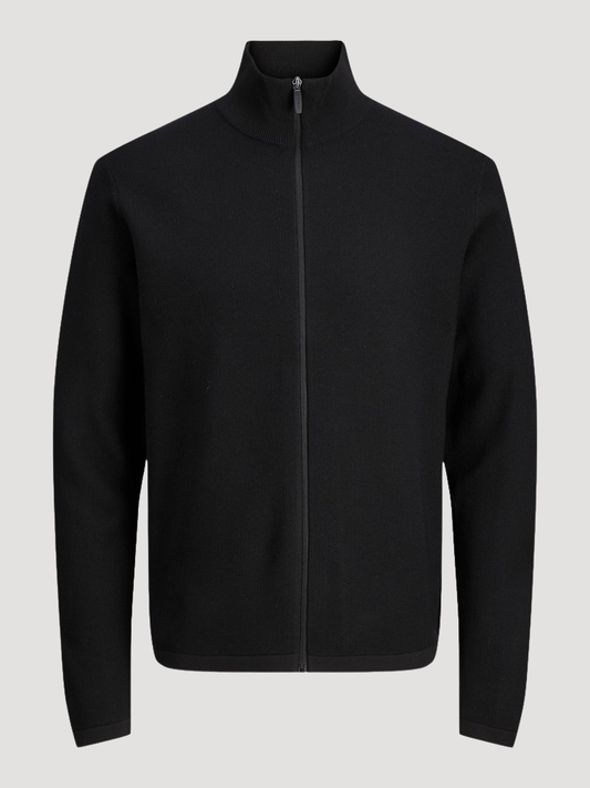 JCOSTANCE KNIT BADGE ZIP CARDIGAN