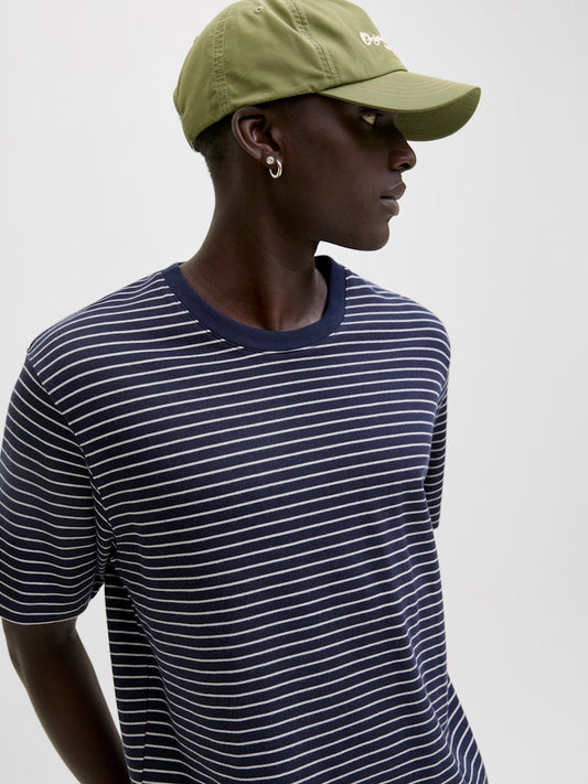 JJEDOVER STRIPED TEE SS CREW NECK SN
