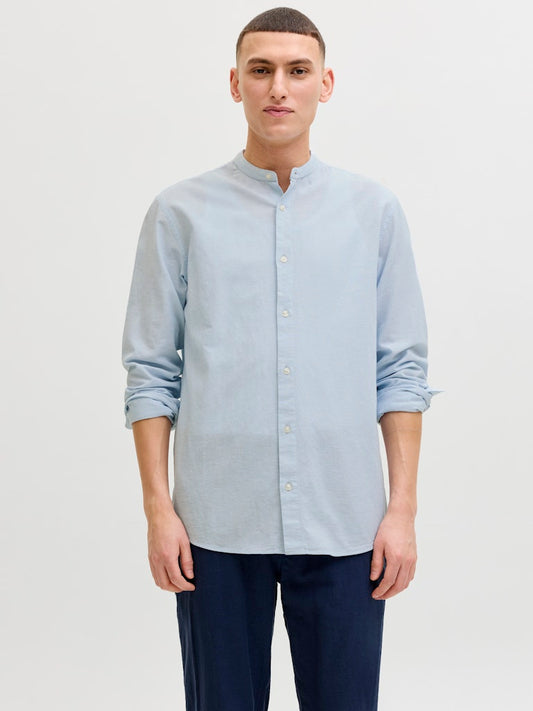 JJEBREEZE-LINEN-BLEND-BAND-SHIRT-L/S-SN
