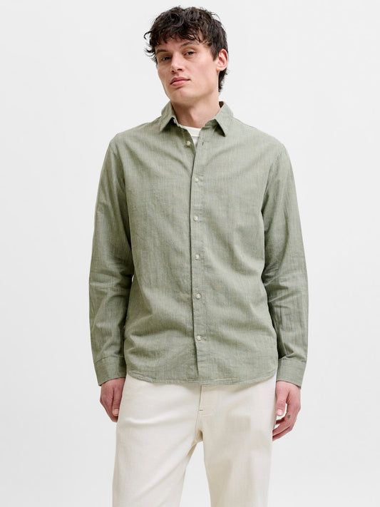 JJESUMMER LINEN BLEND SHIRT L/S SN
