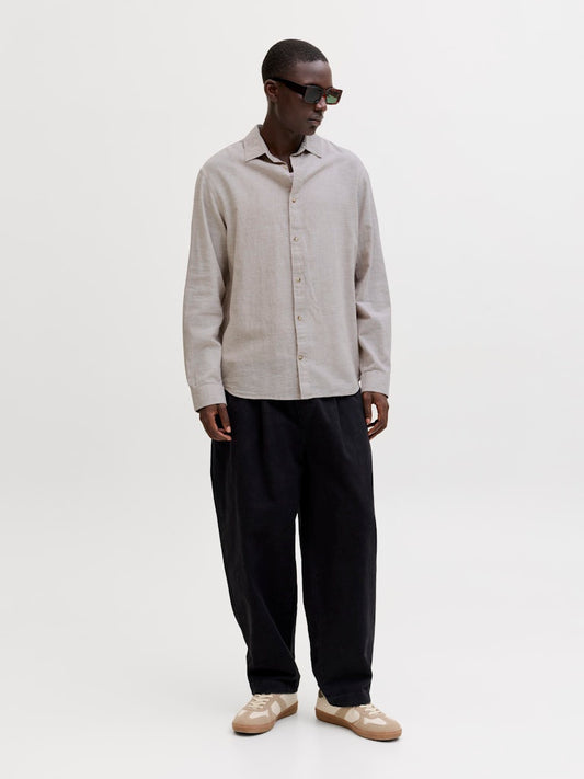 JJESUMMER LINEN BLEND SHIRT L/S SN