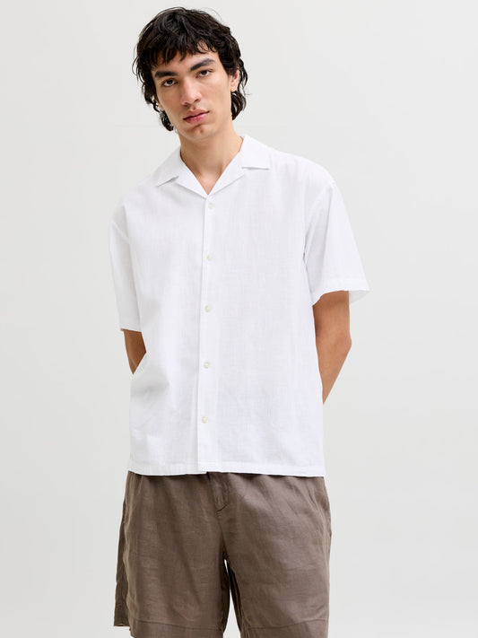 JJESUMMER LINEN BLEND RESORT SHIRT SS SN