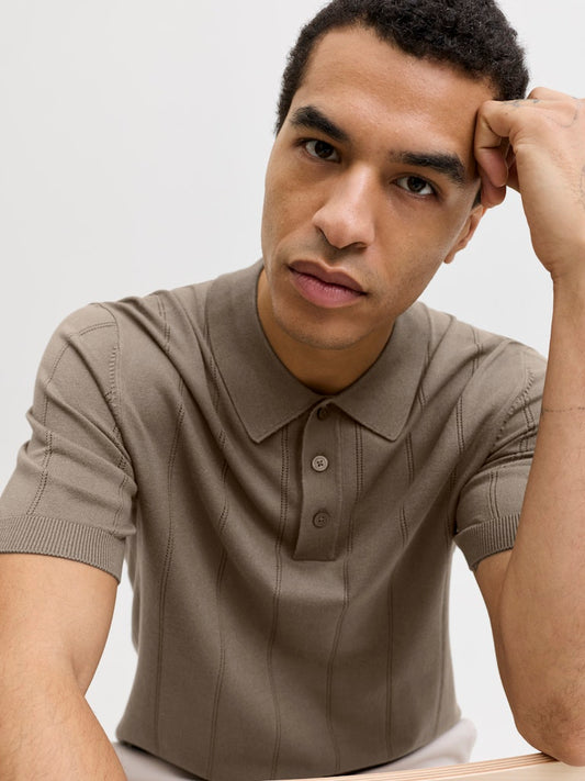 JPRBLAWILLIAM STRUCTURE KNIT POLO SS SN