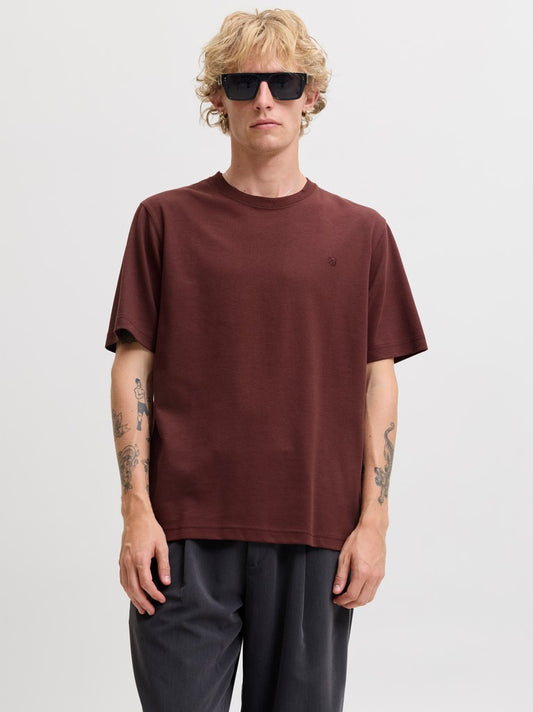 JPRBLAETHAN SS LOGO TEE SN - BURGUNDY