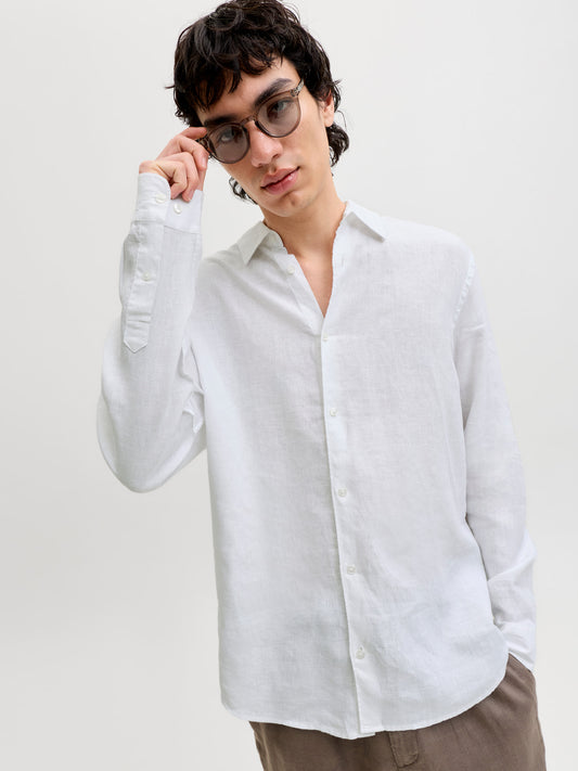 JPRBLALAWRENCE LINEN LS SHIRT SN
