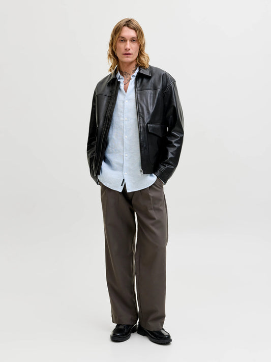 JPRBLALAWRENCE LINEN LS SHIRT SN