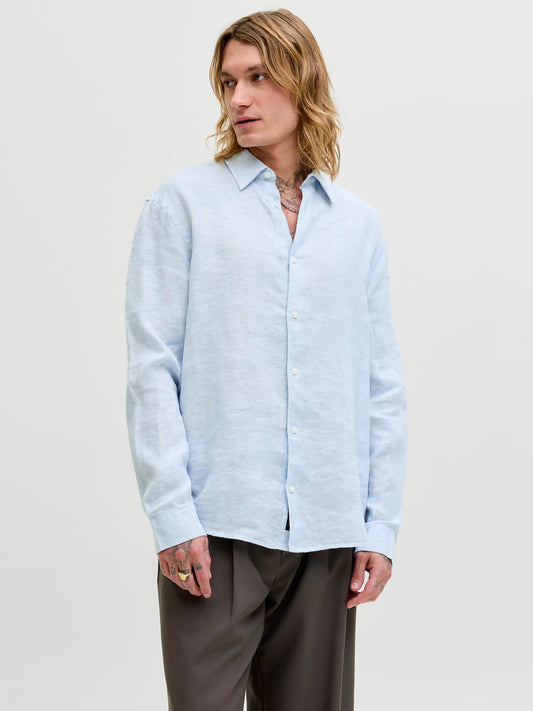 JPRBLALAWRENCE LINEN LS SHIRT SN