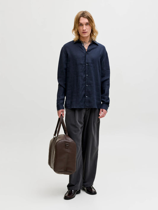 JPRBLALAWRENCE LINEN LS SHIRT SN