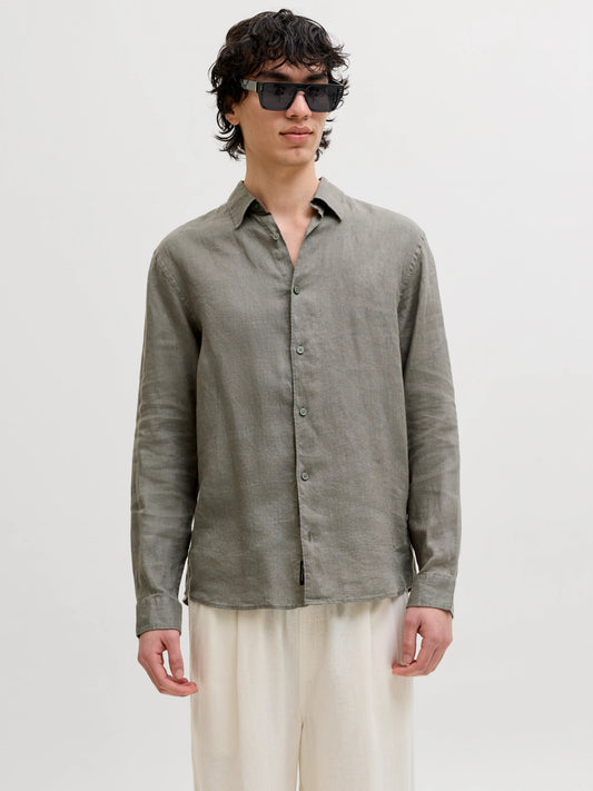 JPRBLALAWRENCE LINEN LS SHIRT SN