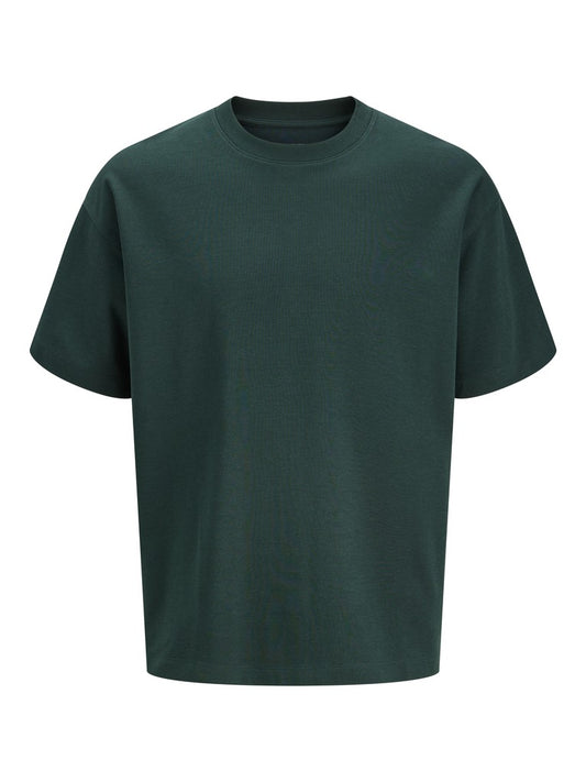 JJEBARRON TEE SS O-NECK NOOS - DARK GREEN