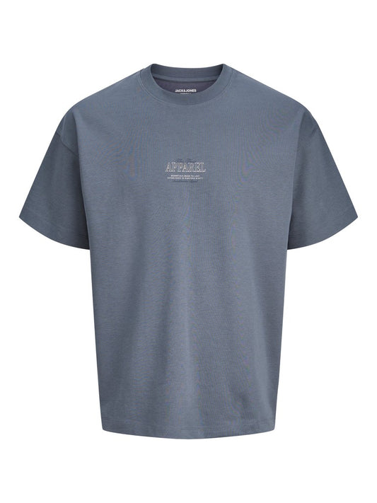JJEBARRON STUDIO TEE SS O-NECK SN - STEEL BLUE