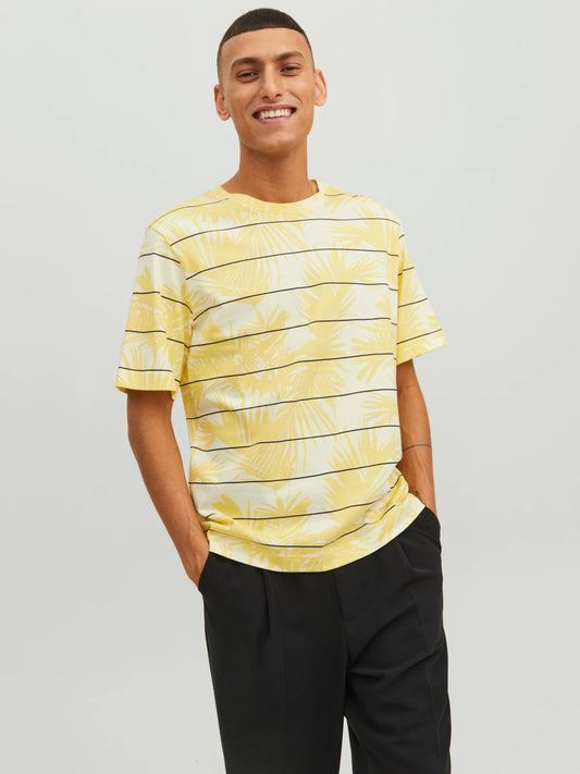 JORPALMA AOP STRIPE TEE SS CREW NECK