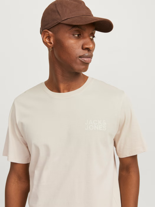 JJECORP LOGO TEE SS O-NECK NOOS - BEIGE