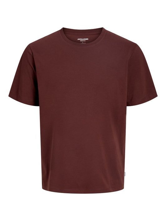 JJEORGANIC BASIC TEE SS O-NECK NOOS - BURGUNDY