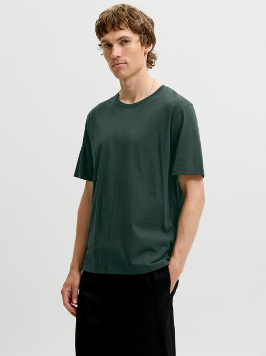 JJEORGANIC BASIC TEE SS O-NECK NOOS - DARK GREEN