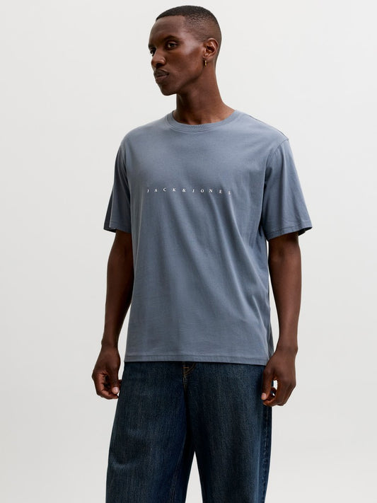 JJESTAR JJ TEE SS NOOS - STEEL BLUE