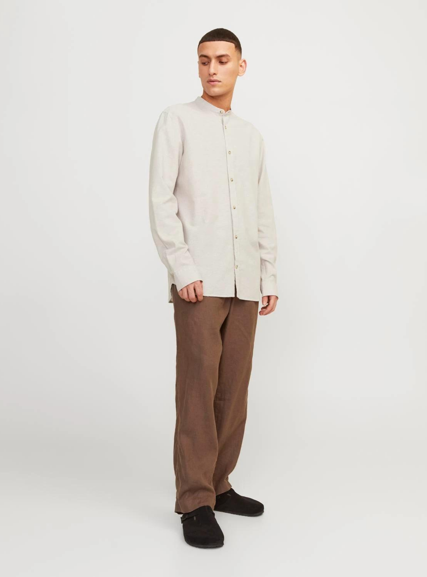 JJESUMMER BAND LINEN BLEND SHIRT LS SN