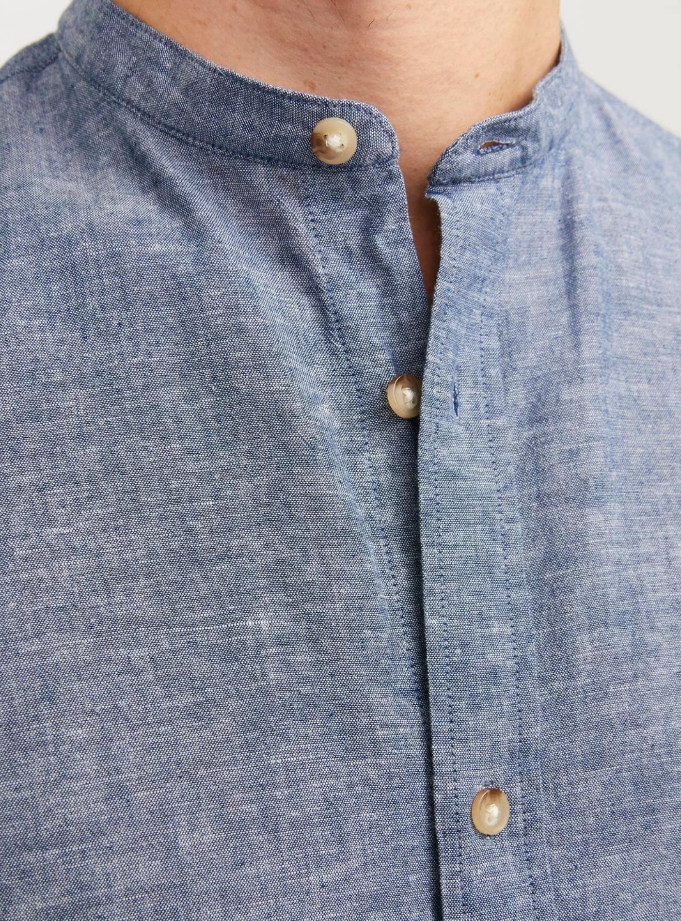 JJESUMMER BAND LINEN BLEND SHIRT LS SN