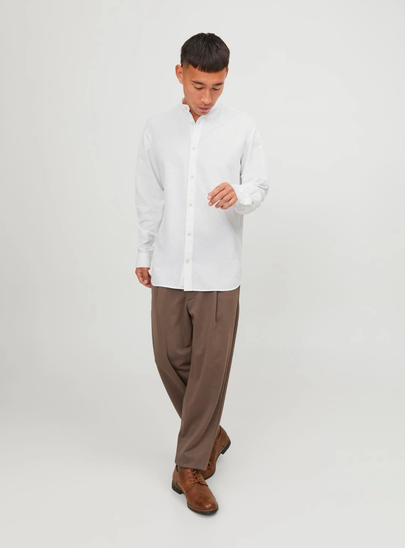 JJESUMMER BAND LINEN BLEND SHIRT LS SN