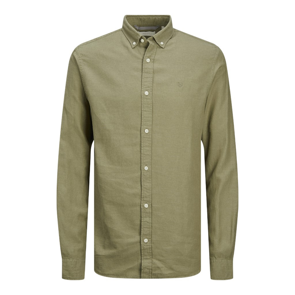 JPRCCMAZE LINEN SHIRT L/S BUTTON DOWN LN