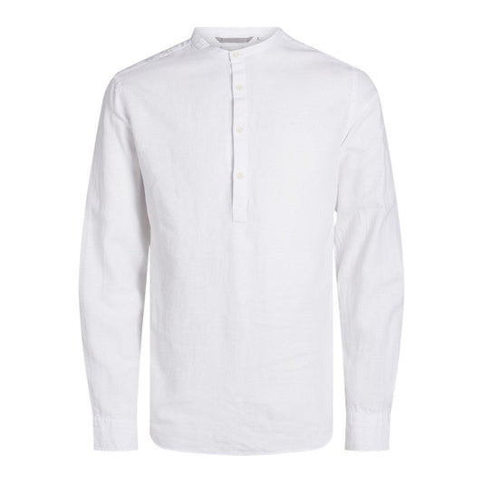 JPRCCMAZE LINEN HALF PLACKET SHIRT L/S