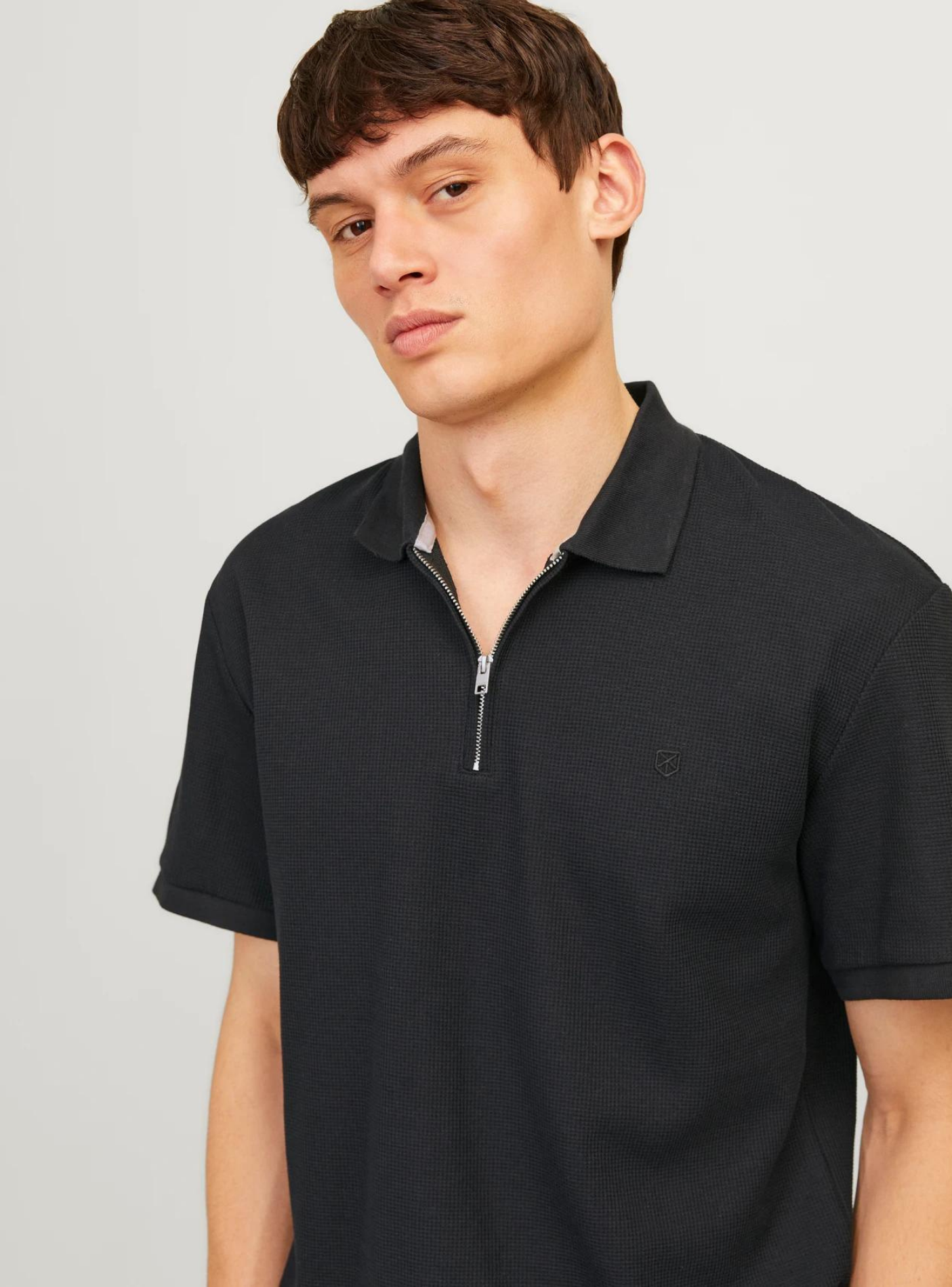 JPRCCJOHNNY HALF ZIP SS POLO SN