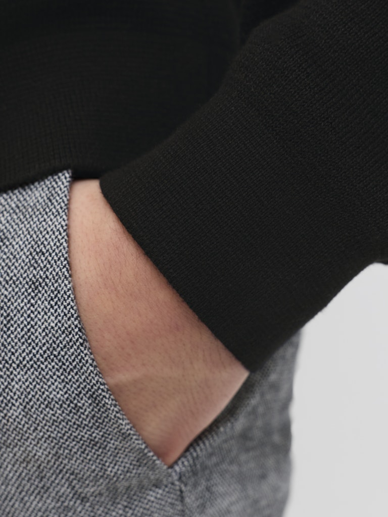 JPRBLAMILANO STITCH KNIT HALF ZIP SN