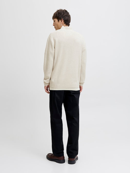 JPRBLAMILANO STITCH KNIT HALF ZIP SN