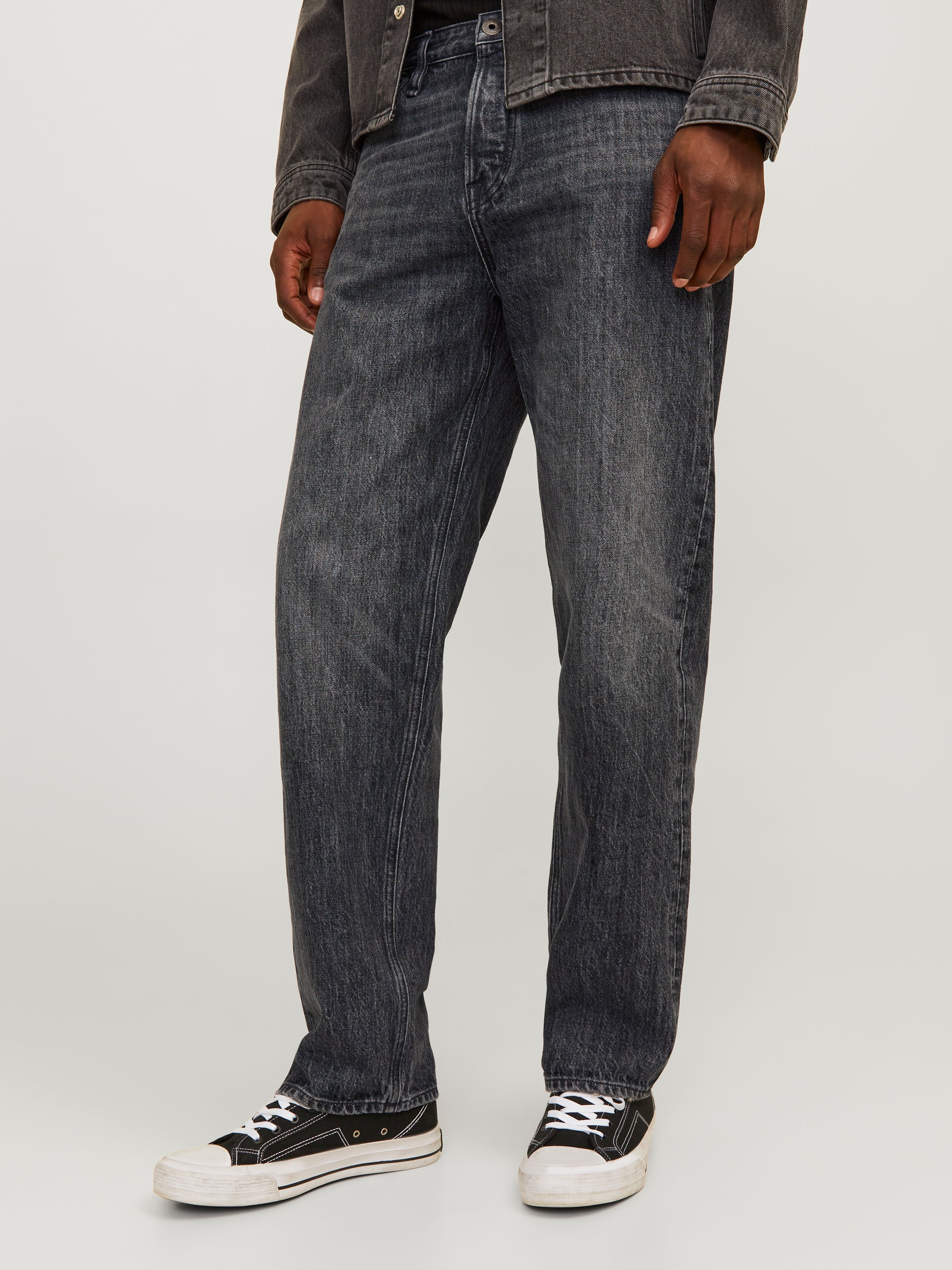 JACK & JONES Jeans Uomo Loose-Fit JJIEDDIE JJCOOPER AM 968 - Modello Comodo E Casual, Denim Danese