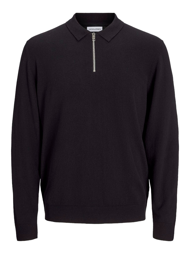 JJEEMIL KNIT POLO HALF ZIP LS NOOS