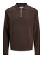 JJEEMIL KNIT POLO HALF ZIP LS NOOS