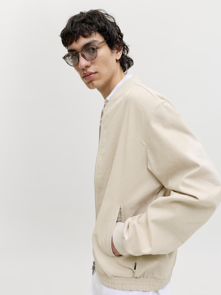 JPRBLALEISTER-LINEN-BLEND-BOMBER-JKT-LN