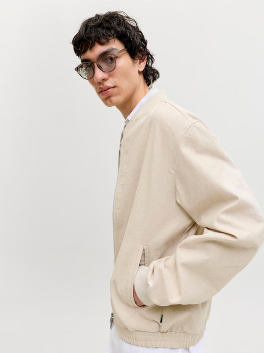 JPRBLALEISTER-LINEN-BLEND-BOMBER-JKT-LN