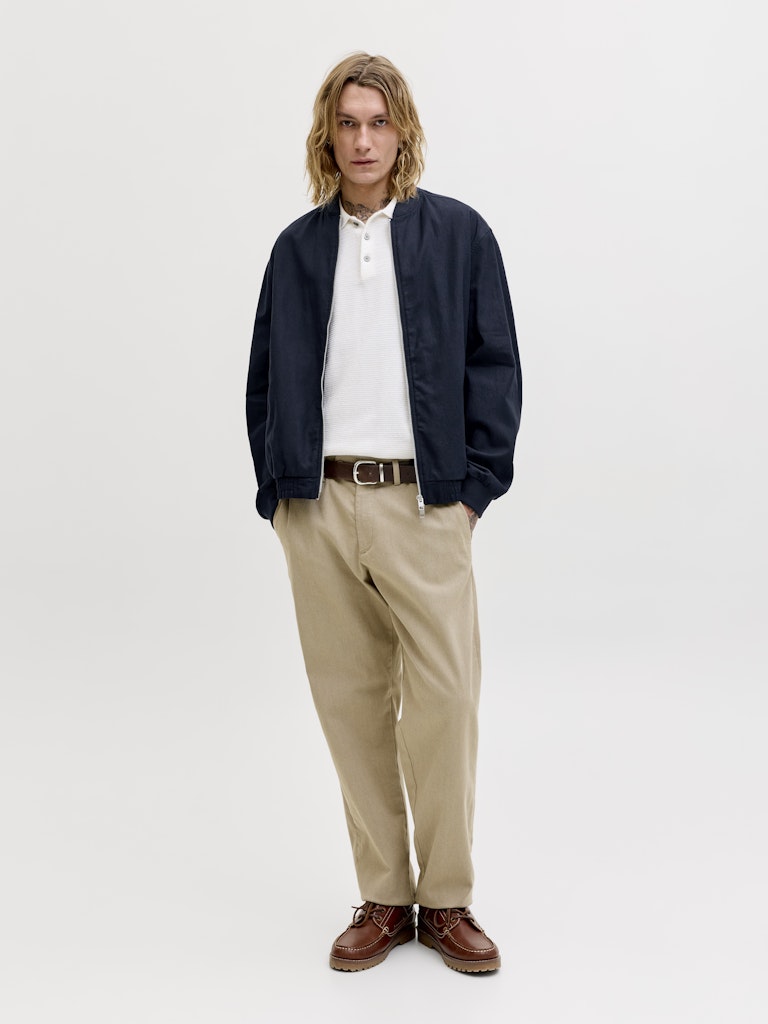 JPRBLALEISTER-LINEN-BLEND-BOMBER-JKT-LN