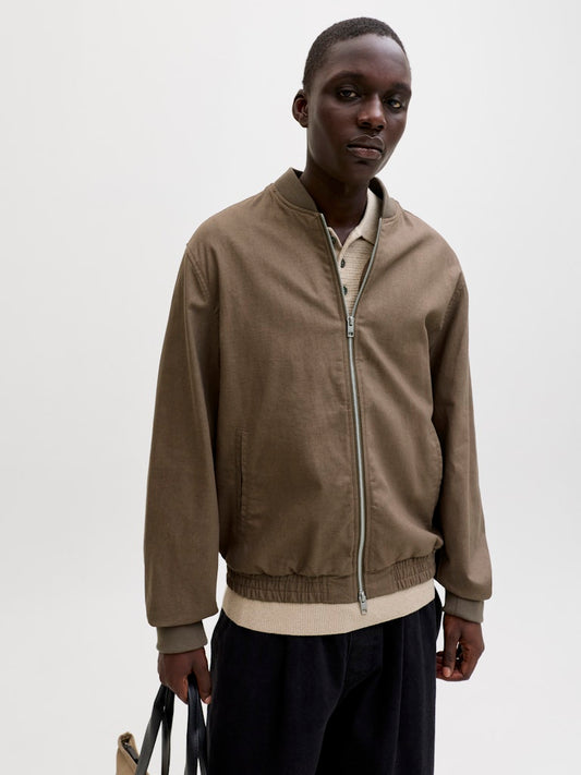 JPRBLALEISTER-LINEN-BLEND-BOMBER-JKT-LN