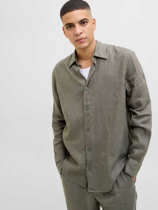 JPRBLALAWRENCE LINEN L/S SHIRT SN