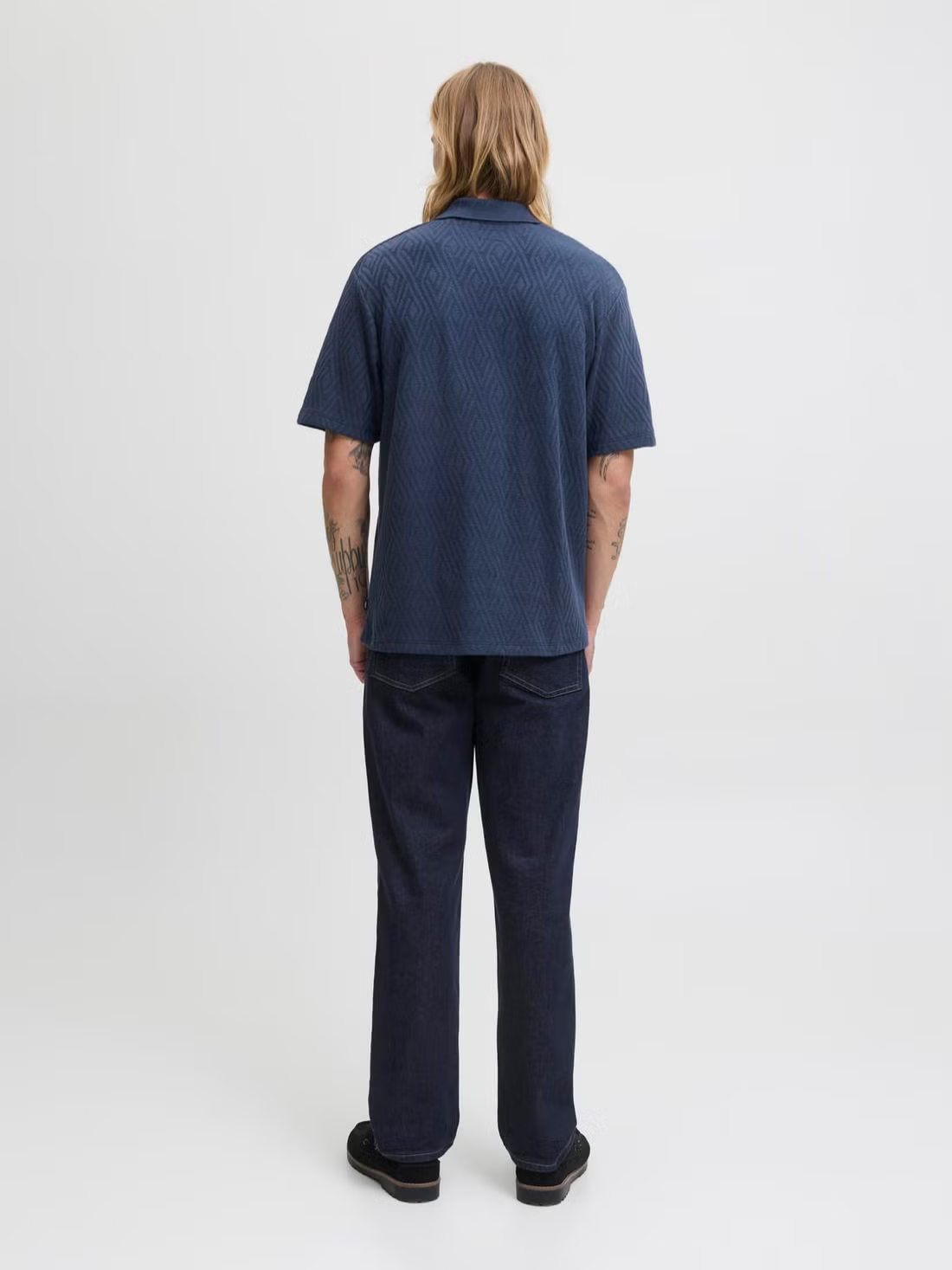 JPRBLUHARRY SS SPLIT NECK POLO SN