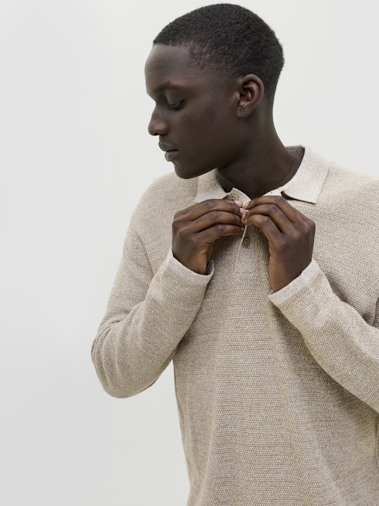 JJEGEORGE KNIT POLO LS SN