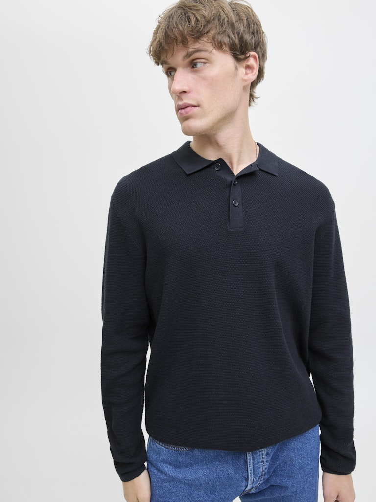 JJEGEORGE KNIT POLO LS SN