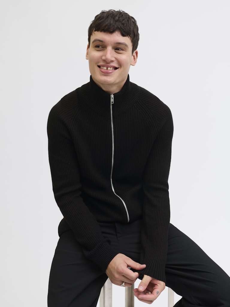 JJPANNEL KNIT ZIP CARDIGAN AW25